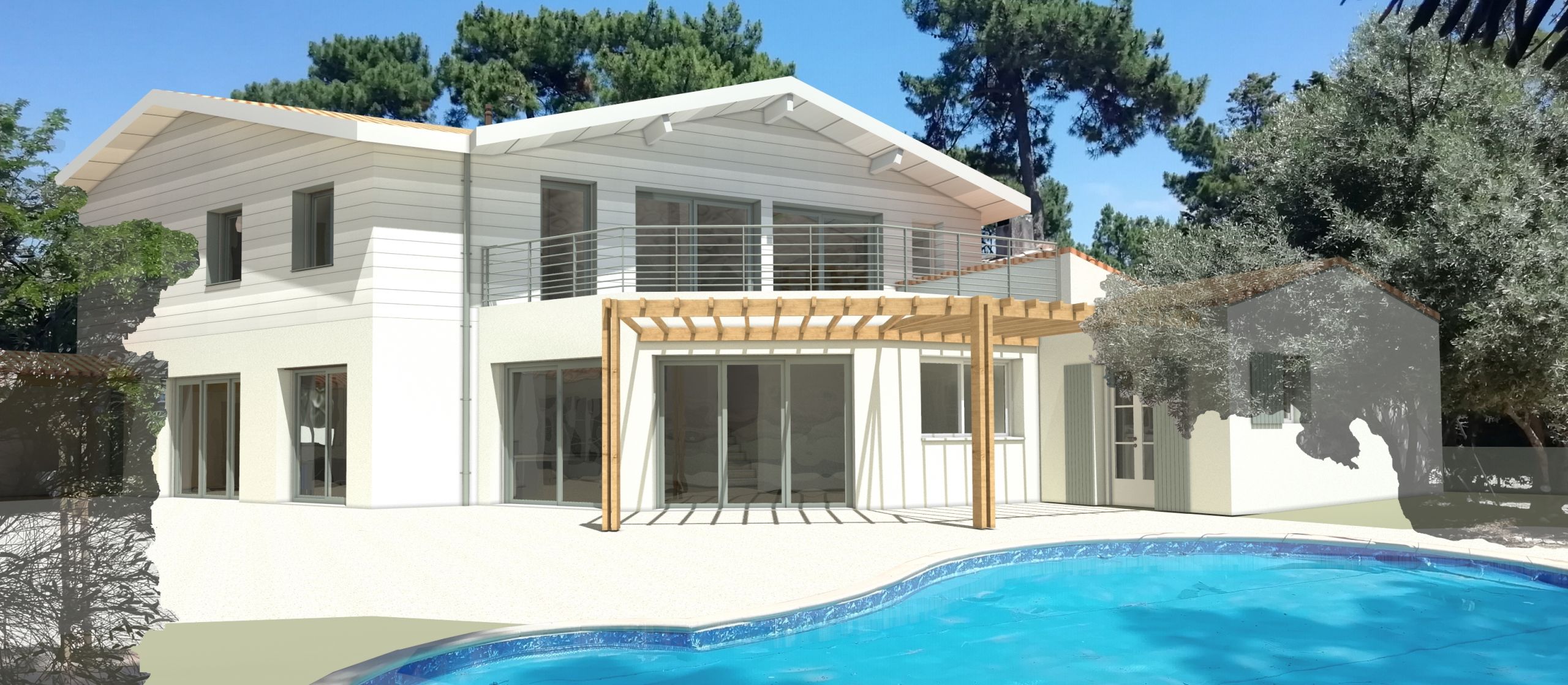 EXTENSION ET SURÉLÉVATION D’UNE MAISON INDIVIDUELLE À LA PALMYRE