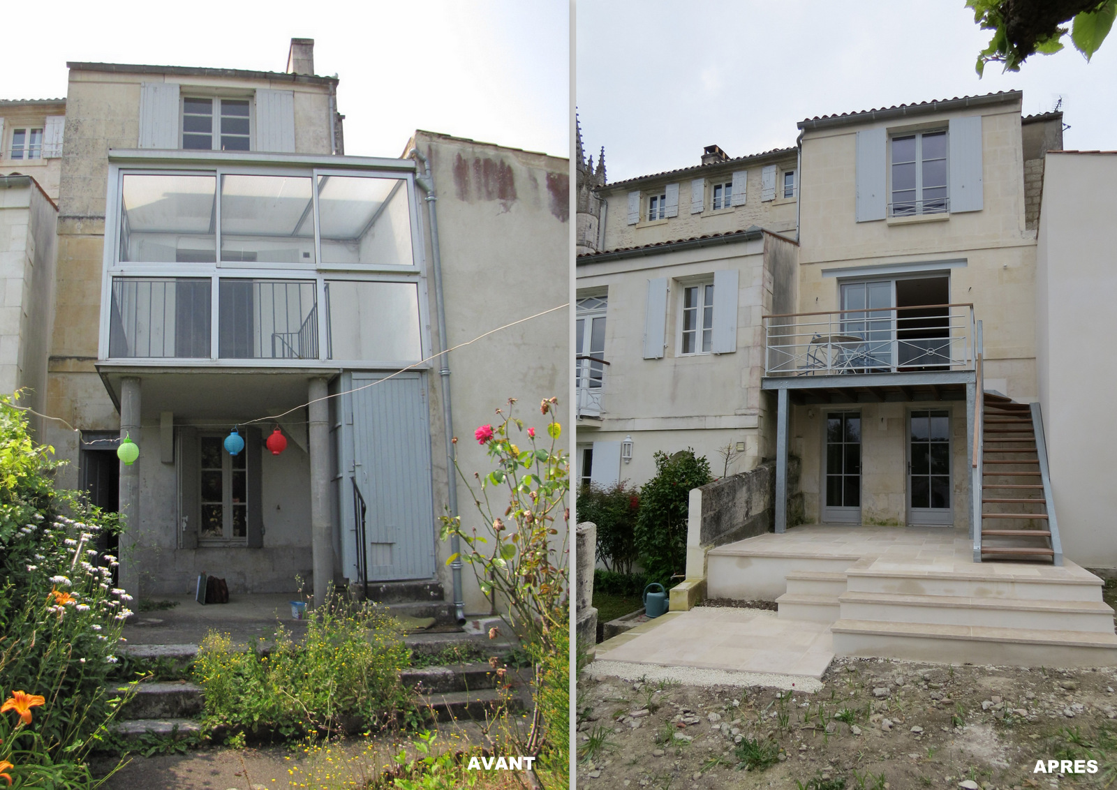 RÉNOVATION & LIAISON DE 2 MAISONS DE VILLE SAINTES