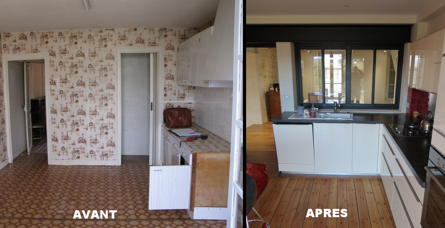 RÉNOVATION & LIAISON DE 2 MAISONS DE VILLE SAINTES