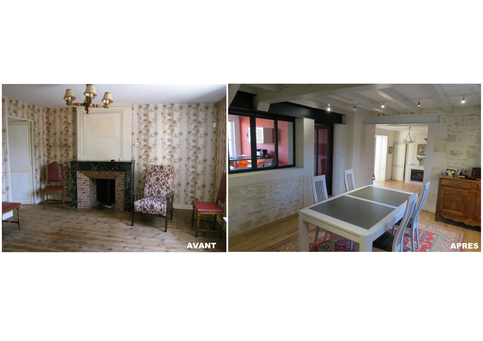 RÉNOVATION & LIAISON DE 2 MAISONS DE VILLE SAINTES